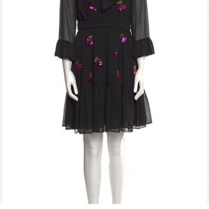 KATE SPADE ♠️ Black Dress with Cherry Embroidery SIZE SMALL